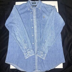 Ralph Lauren Denim Blue Button-Down Shirt